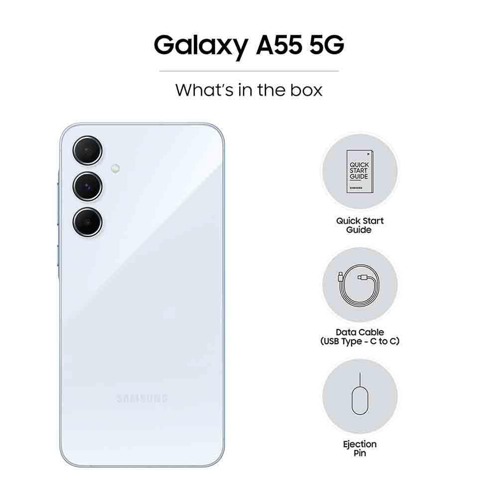 Buy Samsung Galaxy A55 5G (12GB RAM, 256GB ROM) - Awesome Iceblue