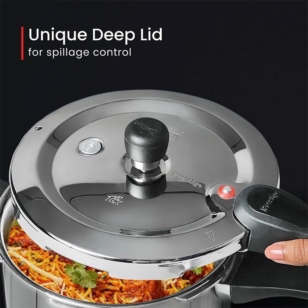 Prestige Svachh Triply Litre Pressure Cooker With Unique Deep Lid,  Induction Bottom