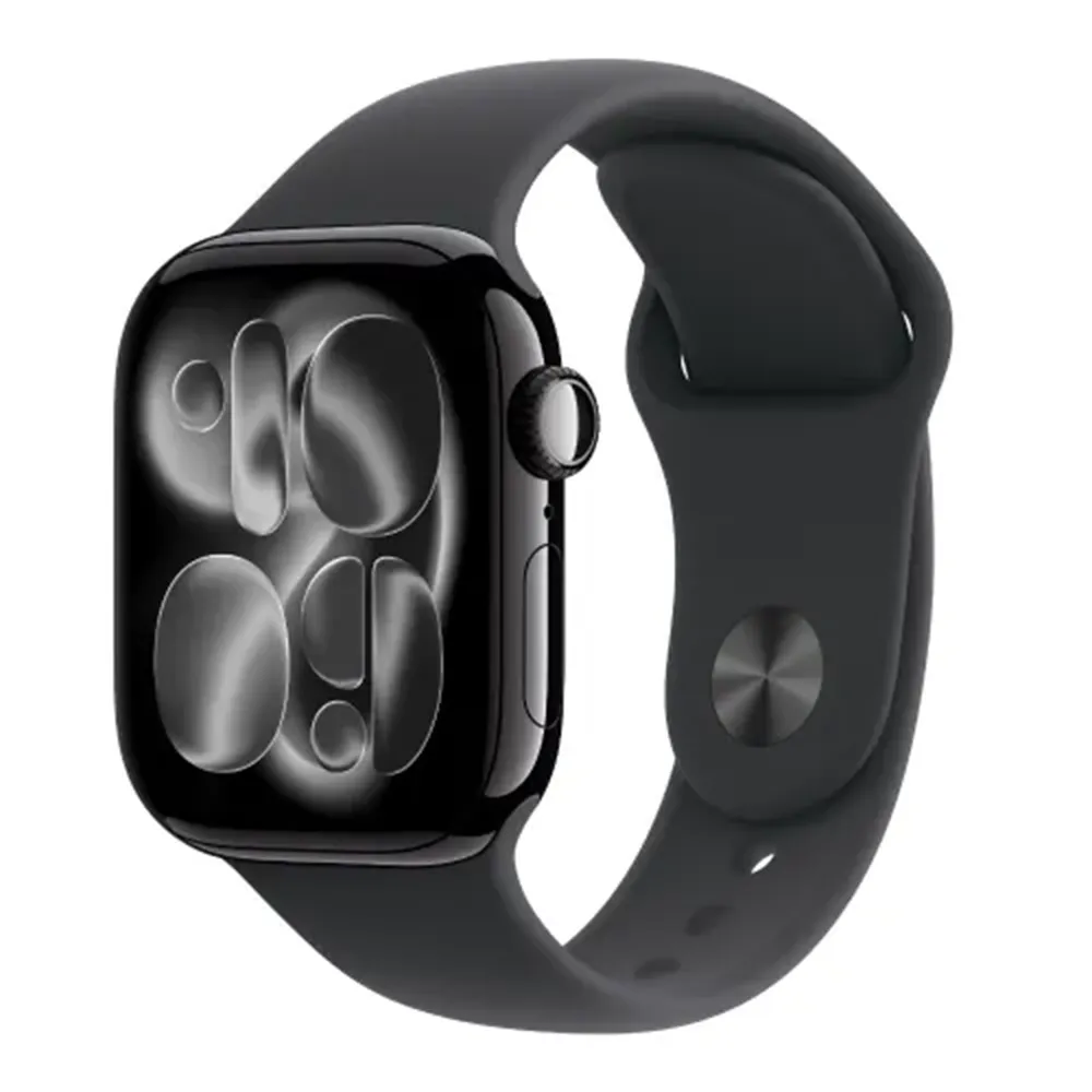 Apple Watch Series 11 GPS With Black Sport Band M/L (46mm, Jet Black  Aluminium Case)