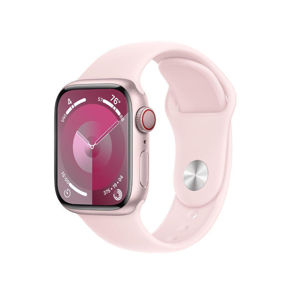 Apple MR933HN/A Smart Watch (Light Pink) with Health Tracker (41 mm Dial  Size, IP6X Water Resistant,Built in Mic,Blood Oxygen Sensor, Electrical  Heart