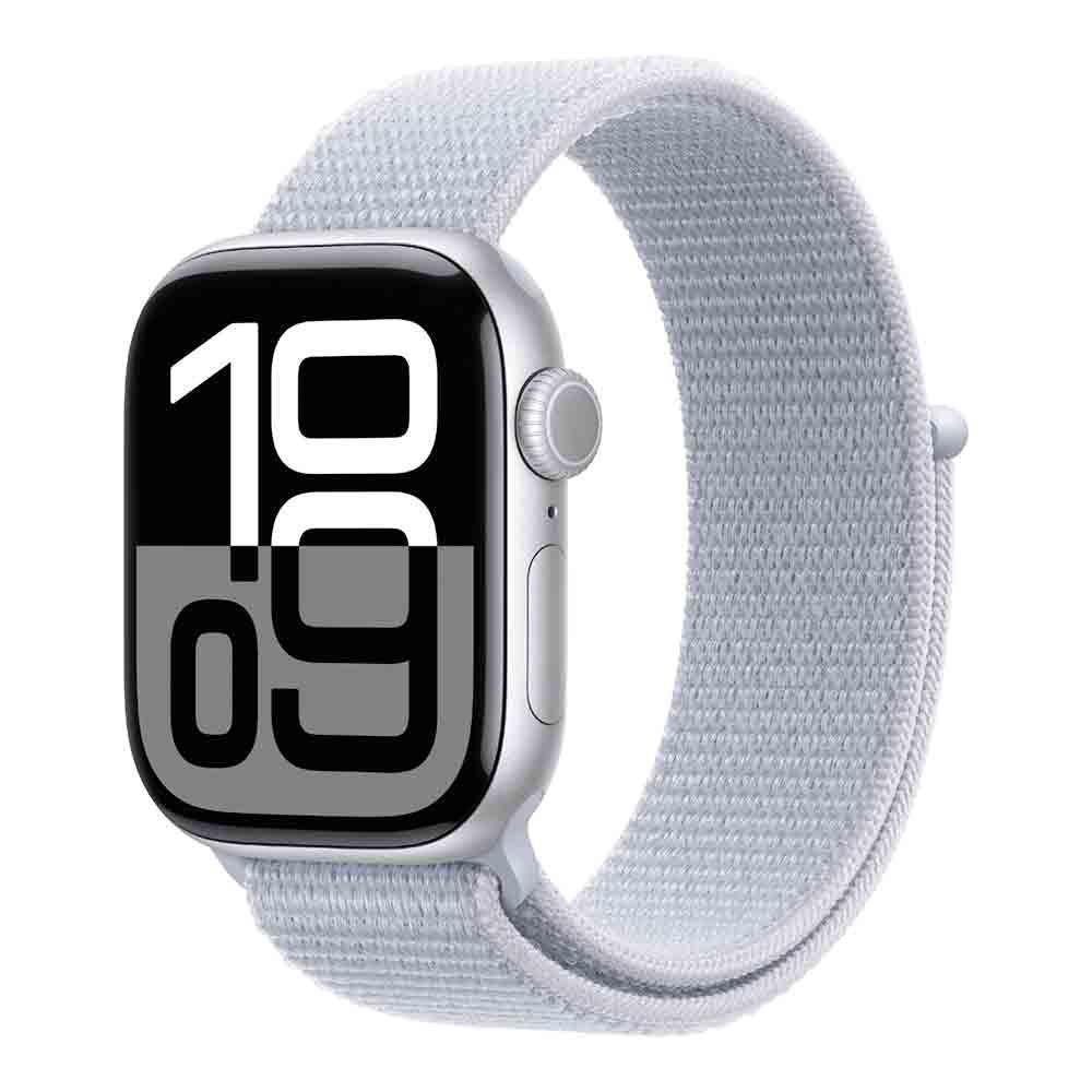 Apple Watch Series 10 GPS with Sport Loop Smart Watch (Blue Cloud Sport  Loop) with Health Tracker (46 mm Dial Size, IP6X Water Resistant, Voice