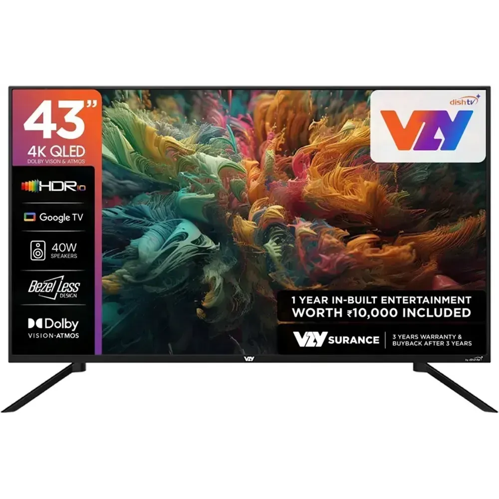 Buy VZY 139 cm QLED 4K Smart Google TV | Pai International