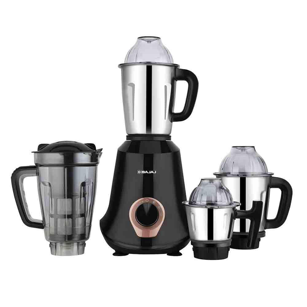 Bajaj Military 1000W Mixer Grinder (4 Jars, Jet Black) Pai