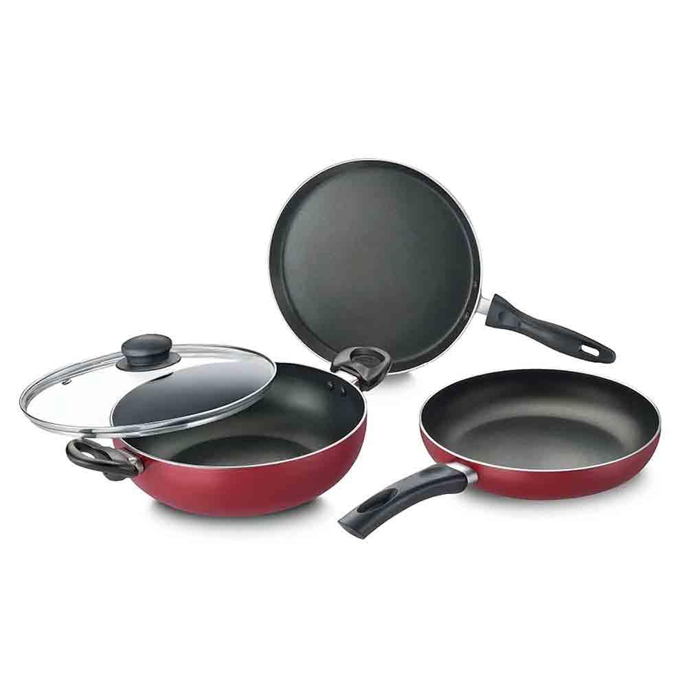 Buy Prestige Omega Deluxe Plus Kitchen Set of Tawa, Fry Pan