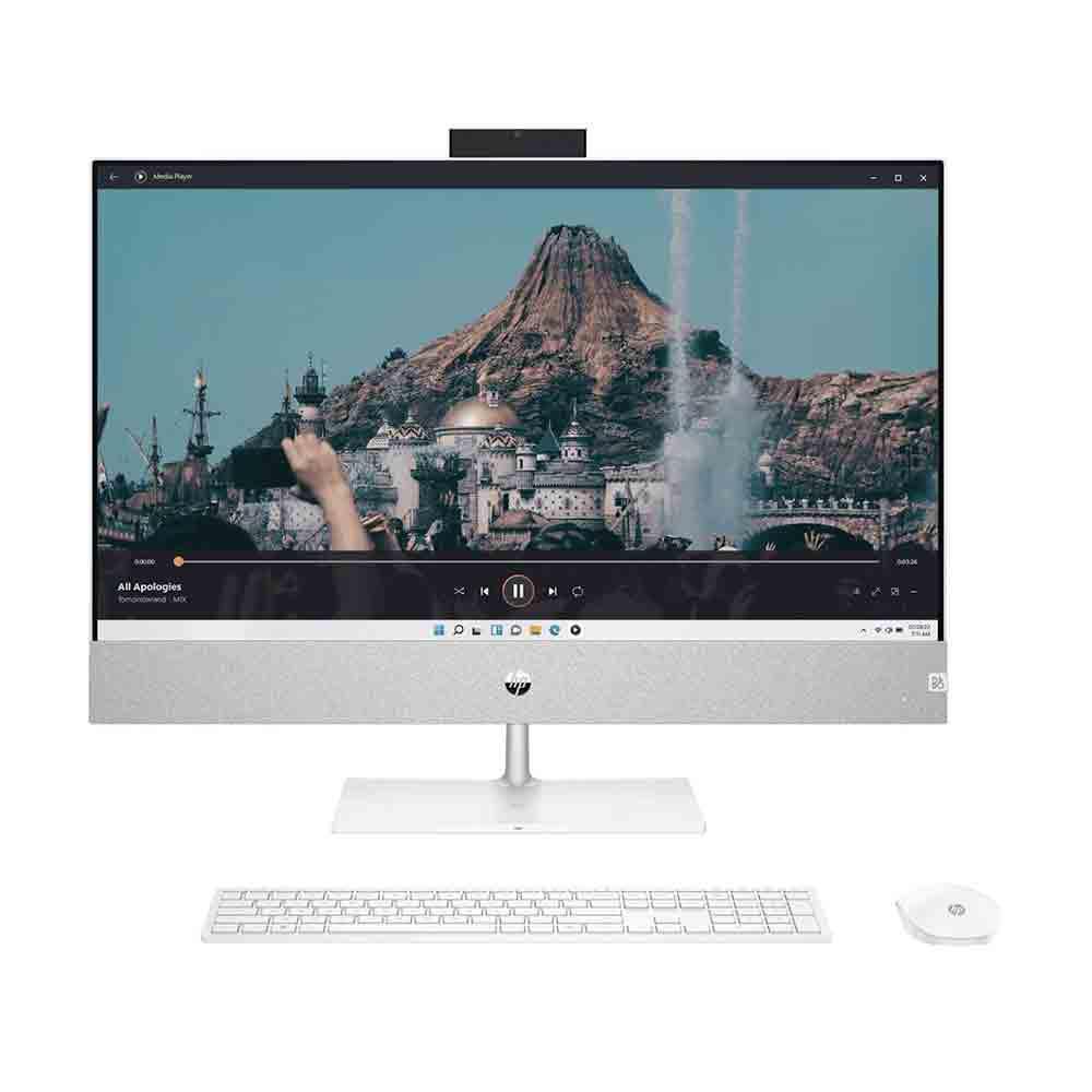 HP Pavilion AiO PC,Intel Core i7 13700T (16 GB| TB SSD|Windows 11 Home  Wireless Keyboard and Mouse (27-CA2113IN, ‎Snowflake White)