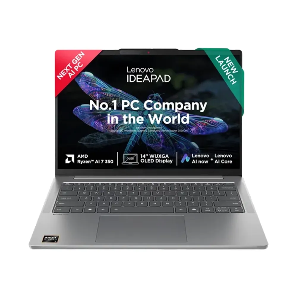Lenovo 83HX0052IN IdeaPad Slim 14AKP10 AMD Ryzen AI Laptop (24 GB/1  TB/MS cm/83HX0052IN/Luna Grey)