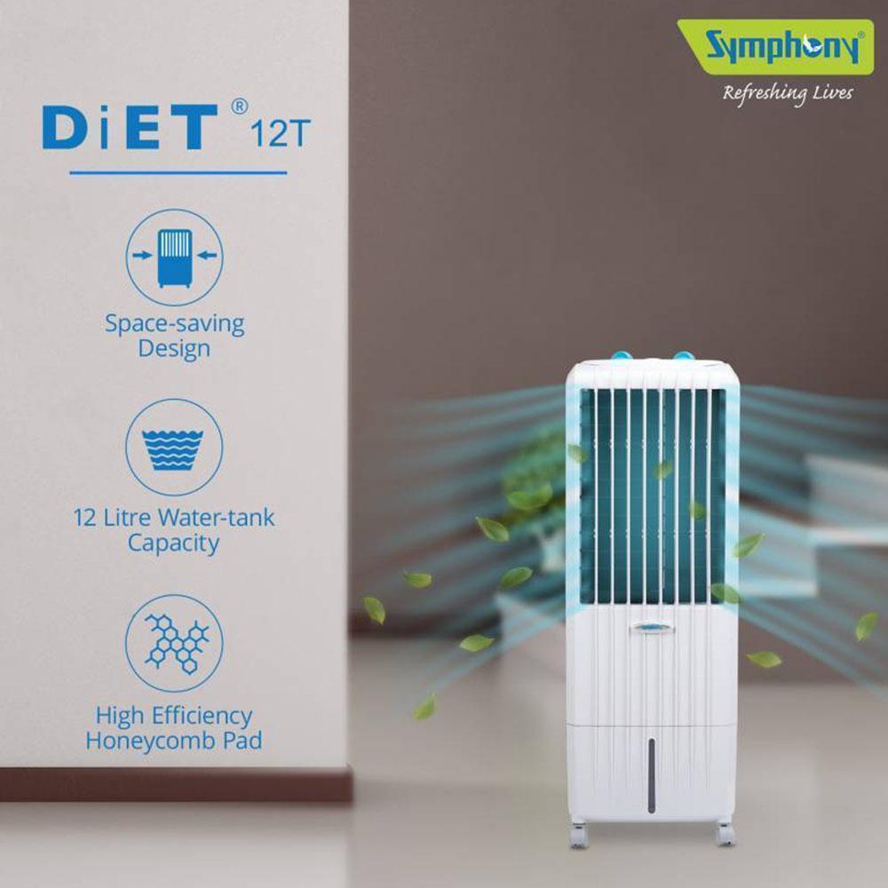 Symphony DIET 12T 12L Tower Air Cooler with i-Pure Tech Pai