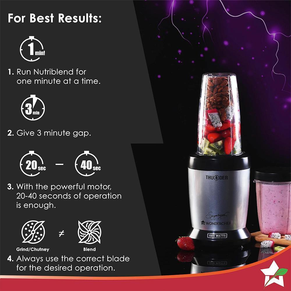 Buy Wonderchef Nutri-Blend Thunder 1000W Mixer-Juicer Pai