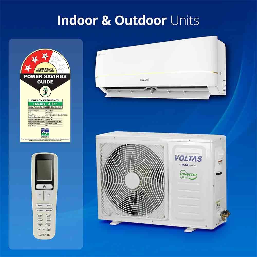 Buy Voltas Ton Star Inverter Split AC with 4-Step Adjustable
