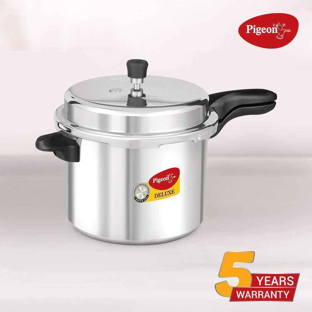 Pigeon Deluxe Aluminium Pressure Cooker with Knob Lock Pai