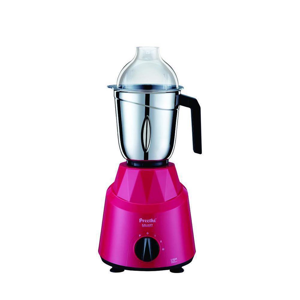 Preethi Galaxy MG 225 Mixer Grinder 750W, Jars, Pink Pai
