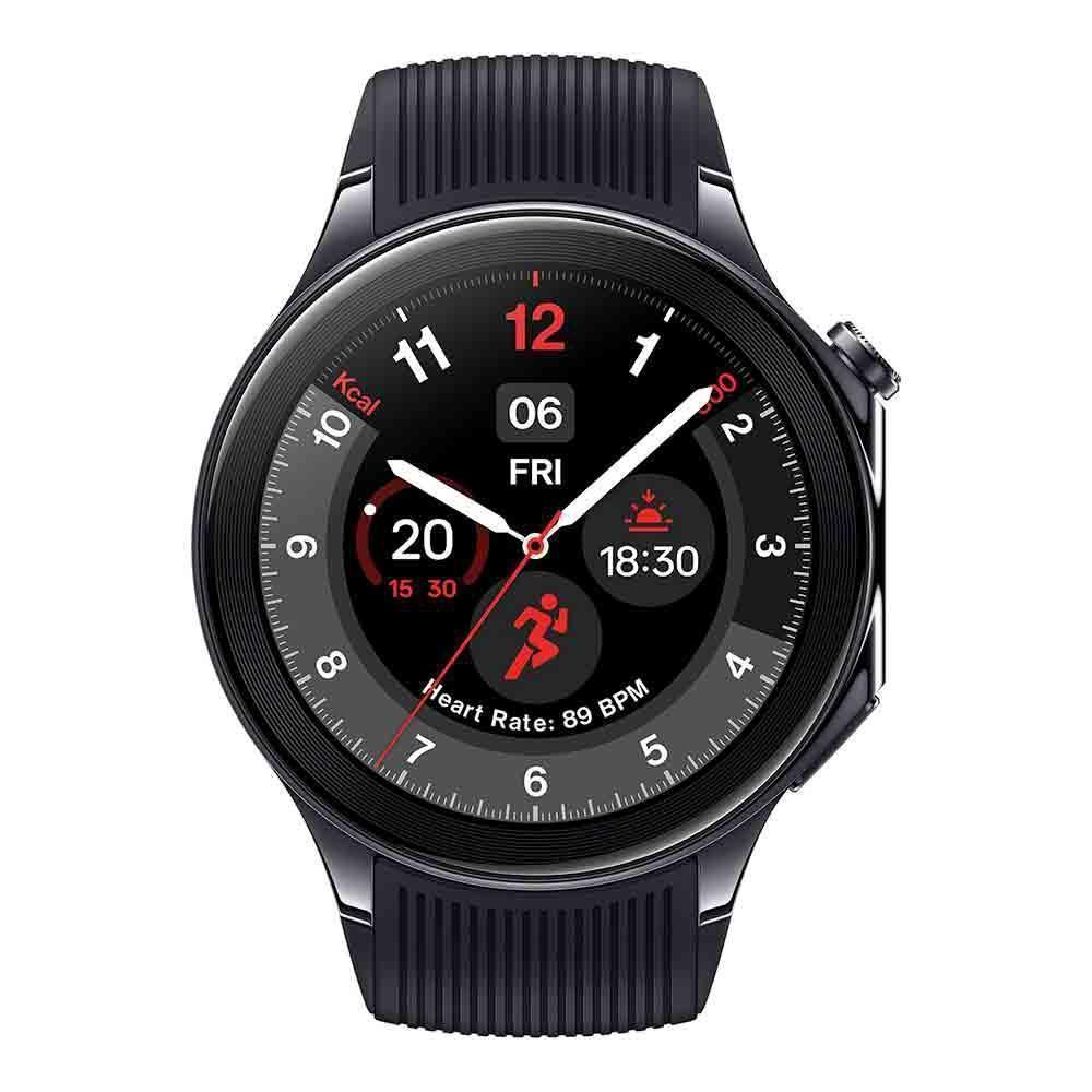 OnePlus OPWWE231 Smart Watch (Black Steel) with Health Tracker (44 mm Dial  Size, IP68 Water Resistant,Built in Mic,Accelerometer, Gyroscope)