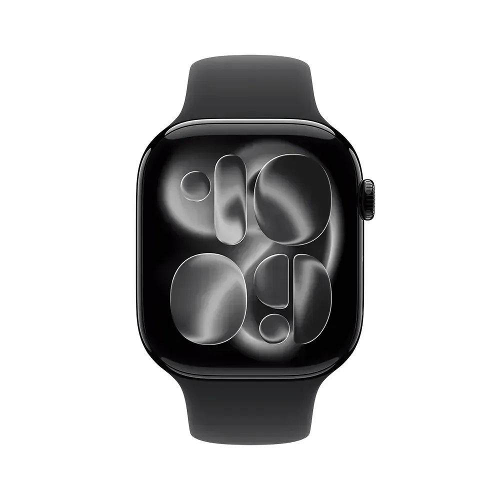 Apple Watch Series 11 GPS+Cellular With Black Sport Band M/L (46mm, Jet  Black Aluminium Case)