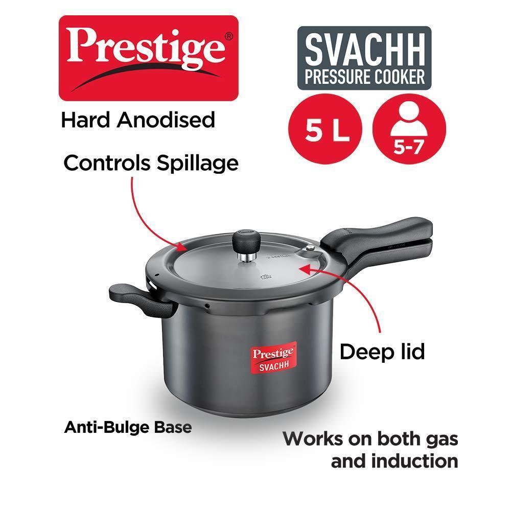 Prestige Svachh 5L Hard Anodized Pressure Cooker Durable