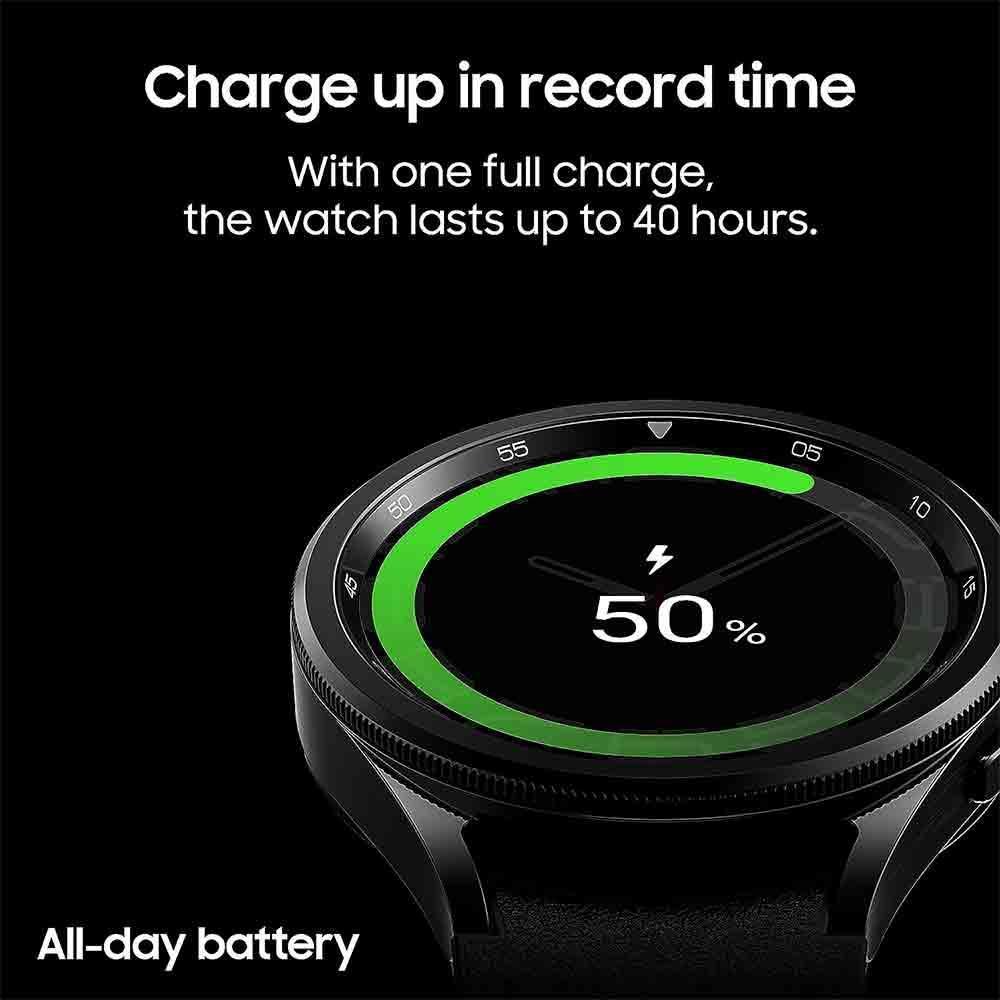 Samsung Watch6 Classic Smart Watch (Black) with Health Tracker (47mm Dial  Size, Accelerometer,Barometer)