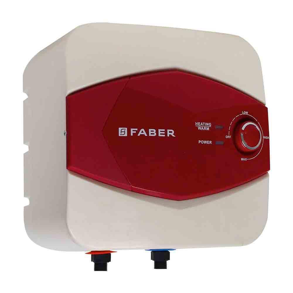 Faber 10 Litres Vertical Storage Water Heater ABS Body  Maroon and Ivory)