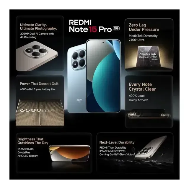 Buy Redmi Note 15 Pro 5G (8GB,256GB) | Pai International
