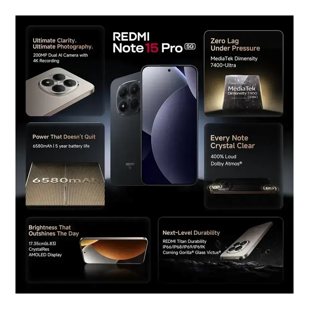 Buy Redmi Note 15 Pro 5G (8GB,128GB) | Pai International