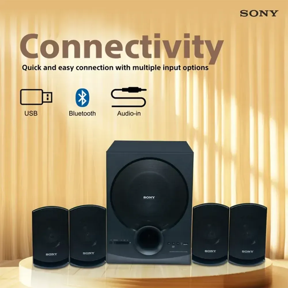 Sony SA-D40M2 Channels 100 Watts Bluetooth Home Theatre With Powerful  Subwoofer (Black)