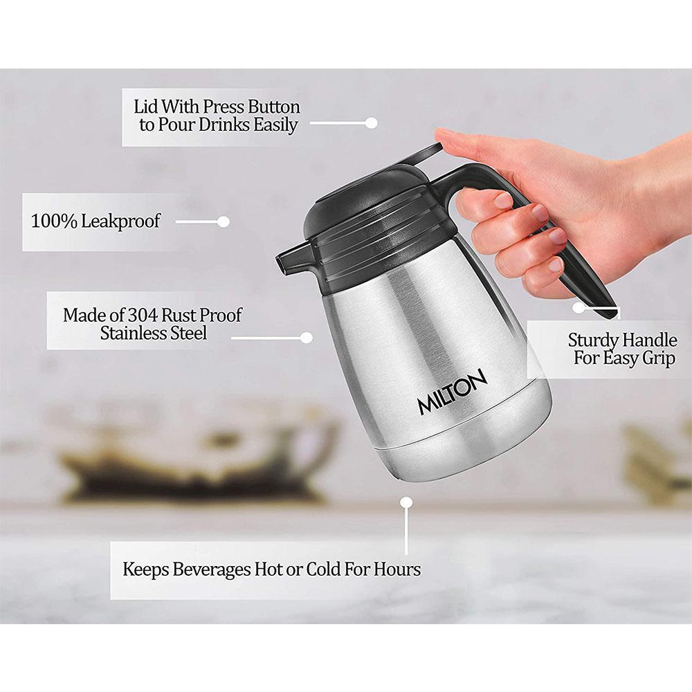 Buy MILTON Thermosteel Carafe 1000 ml Flask Keeps Drinks Hot