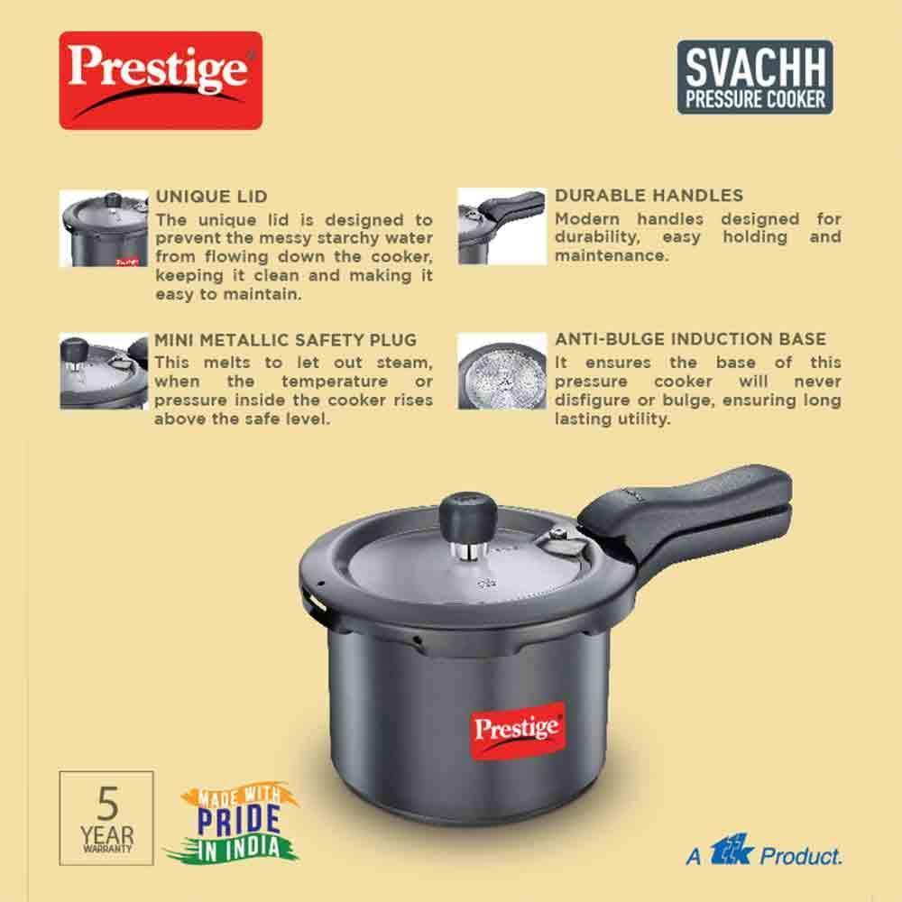 Buy Prestige Svachh 3L Hard Anodized Pressure Cooker Durable