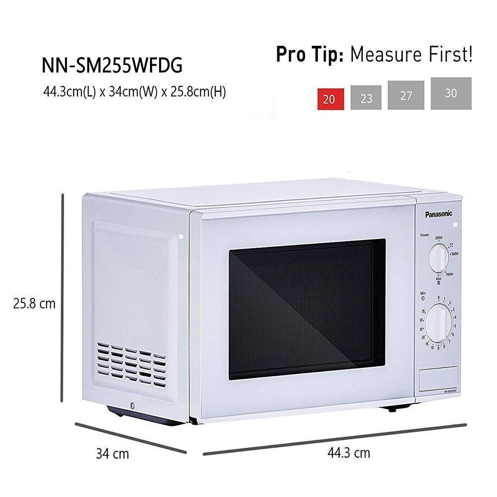 Panasonic NN-SM255WFDG Solo 20 Litres Microwave Oven With Mechanical Knob  control White