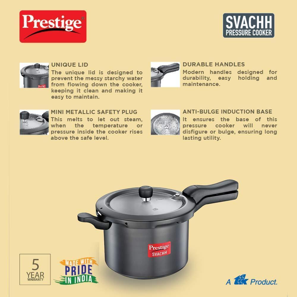 Prestige Svachh 5L Hard Anodized Pressure Cooker Durable - Main Image