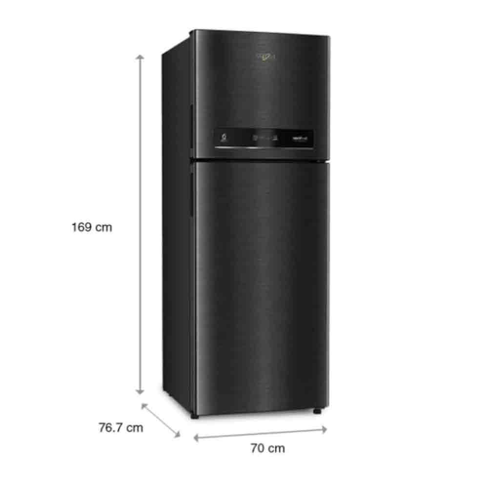 Whirlpool Intellifresh 450L Frost Free Double Door Fridge - Steel