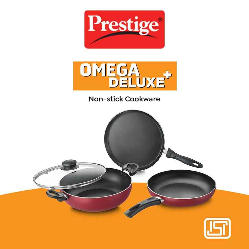Buy Prestige Omega Deluxe Plus Kitchen Set of Tawa, Fry Pan