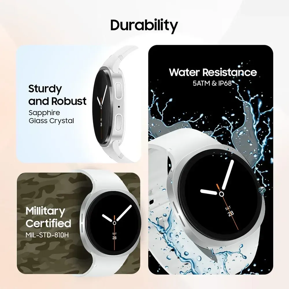 Samsung Galaxy Watch8 Wi-Fi+BT+GPS Wear OS Smartwatch (44mm Super AMOLED  Display, 3nm Processor,SM-L330NDAAINS,Graphite)