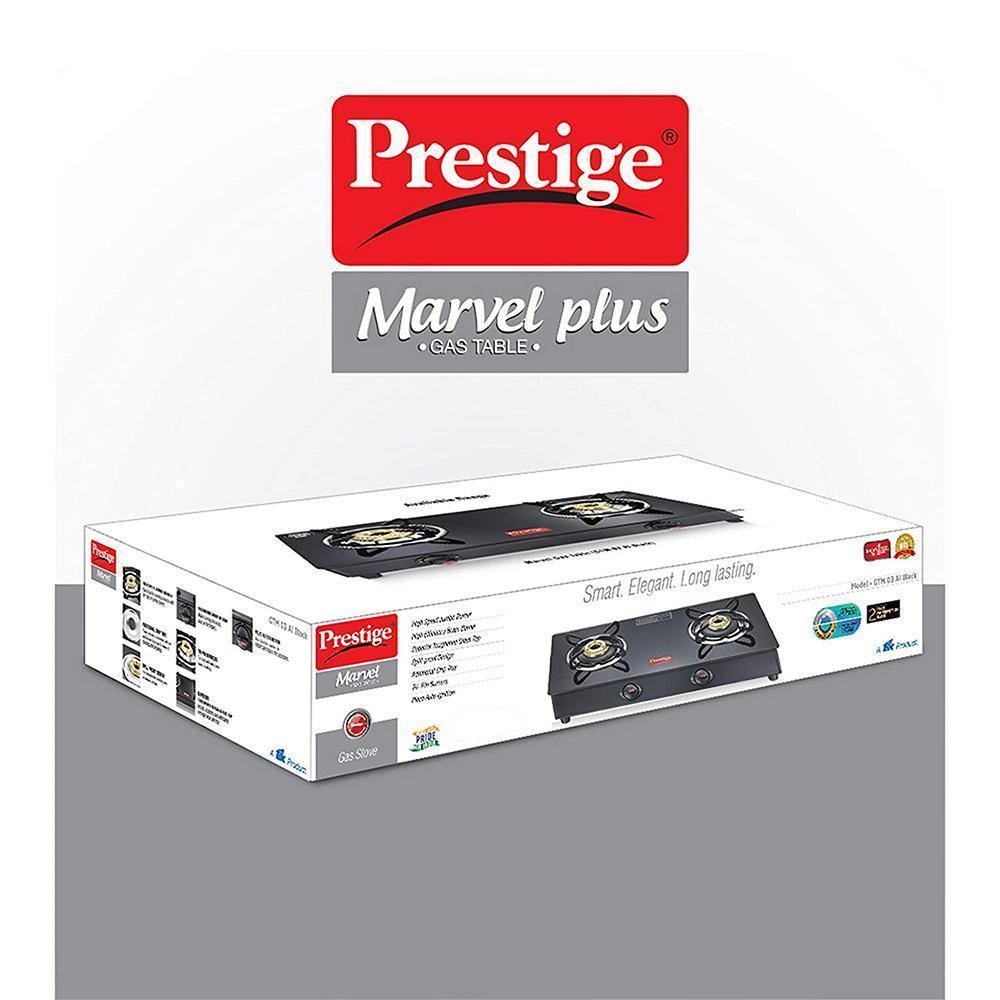 Prestige Marvel Plus GTM 02 2 Brass Burner Gas Stove - Compact