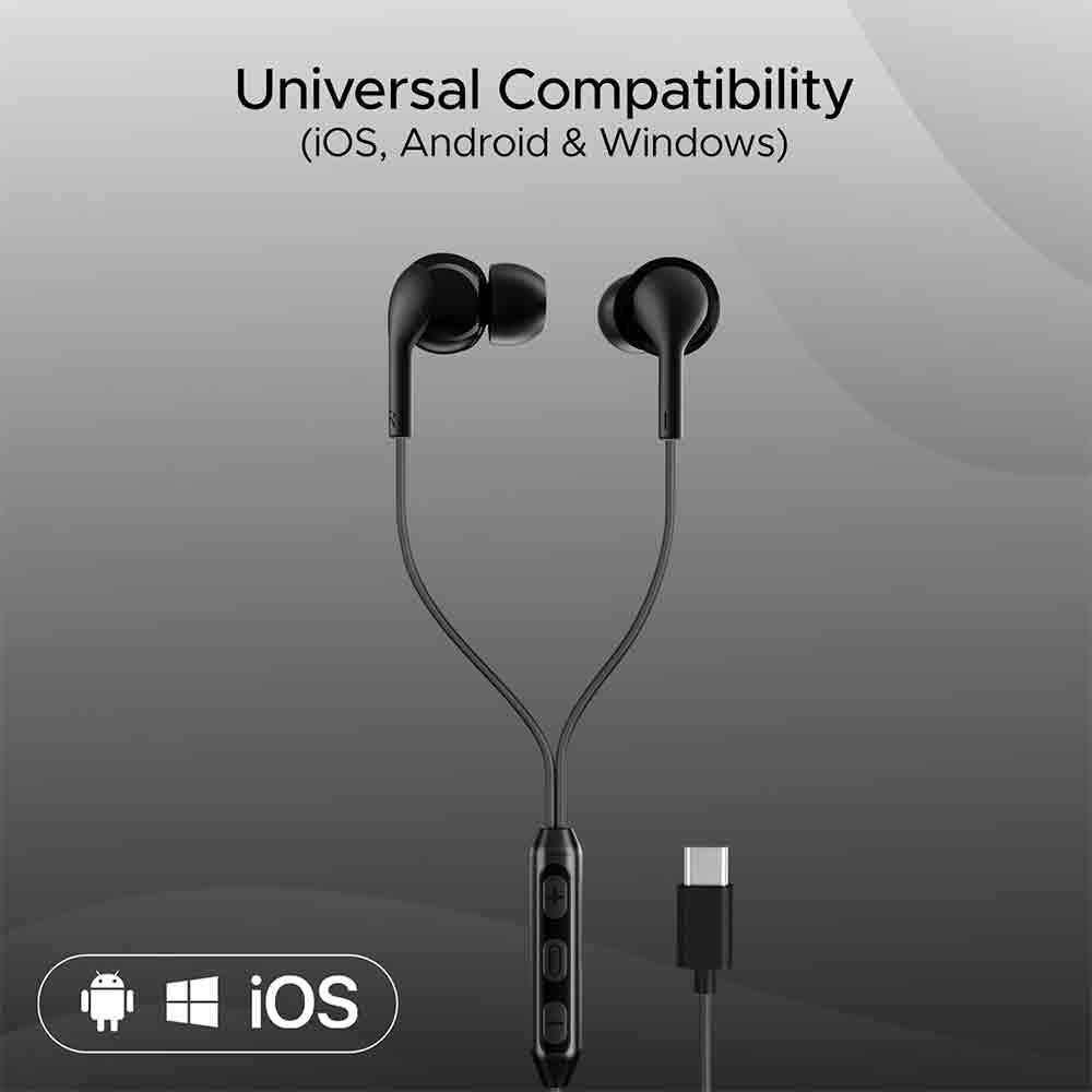 BoAt BassHeads 100 In-Ear-Kopfhörer Mit Mikrofon – 10-mm-Treiber, Satter Bass, 1,2 M Kabel (Schwarz)
