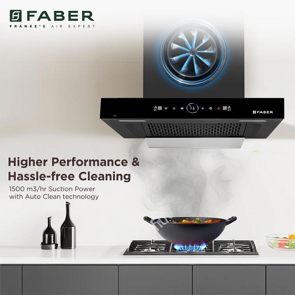 Faber 60Cm Wall Mount Chimney - Hood Dazzle BLDC FL HC BK 60 - Pai