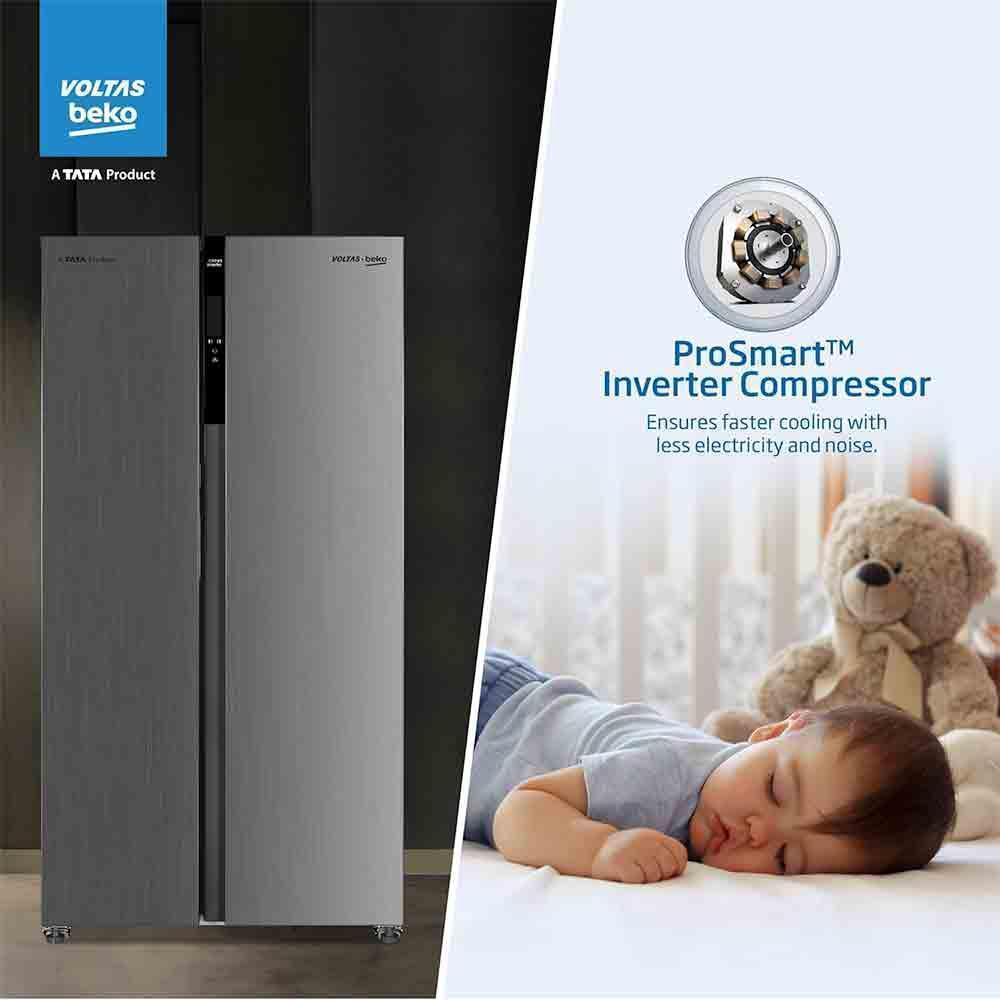 Buy VOLTAS 472L Side By Side Refrigerator - ProSmart Inverter