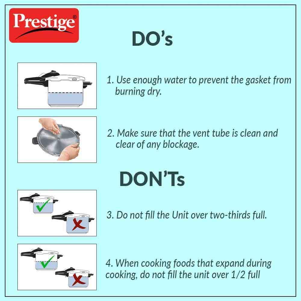 Buy Prestige Popular 3L Stainless Steel Pressure Cooker Safe