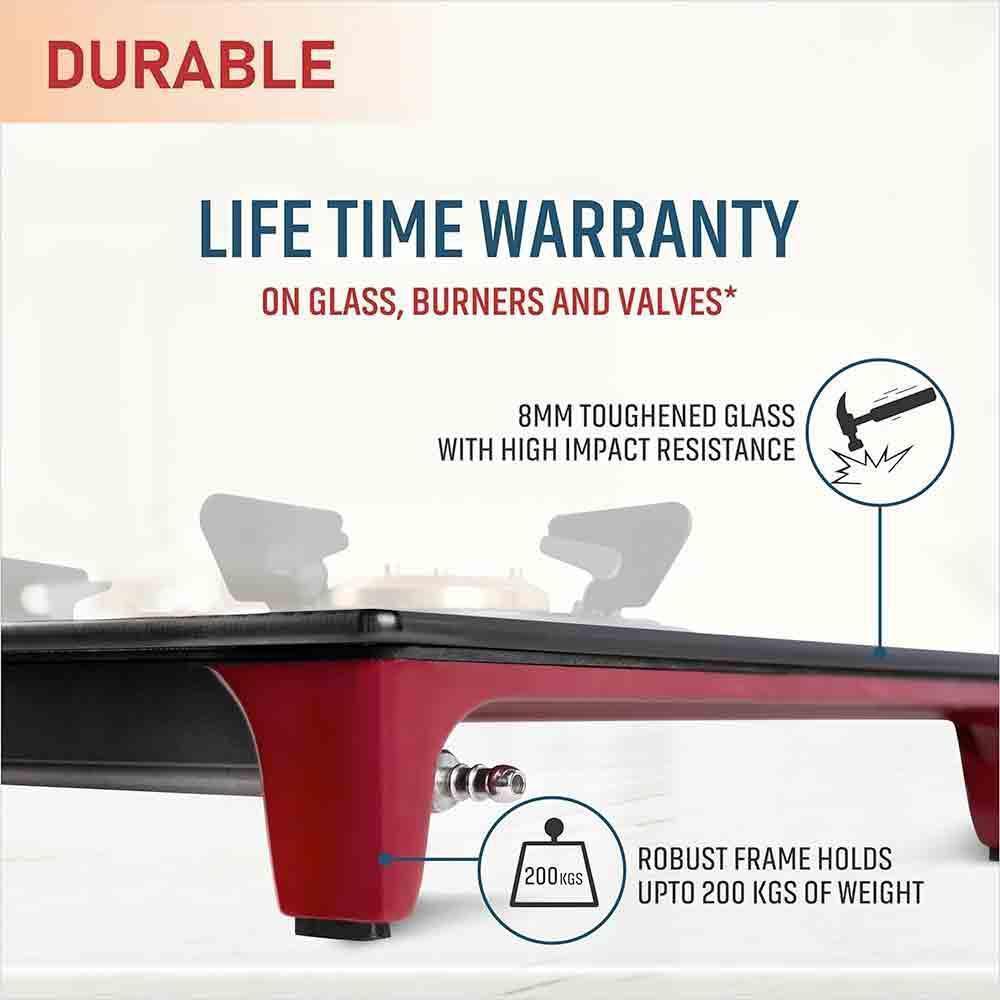 Buy Pigeon Infinity 12631 Brass Burner Gas Stove Stylish