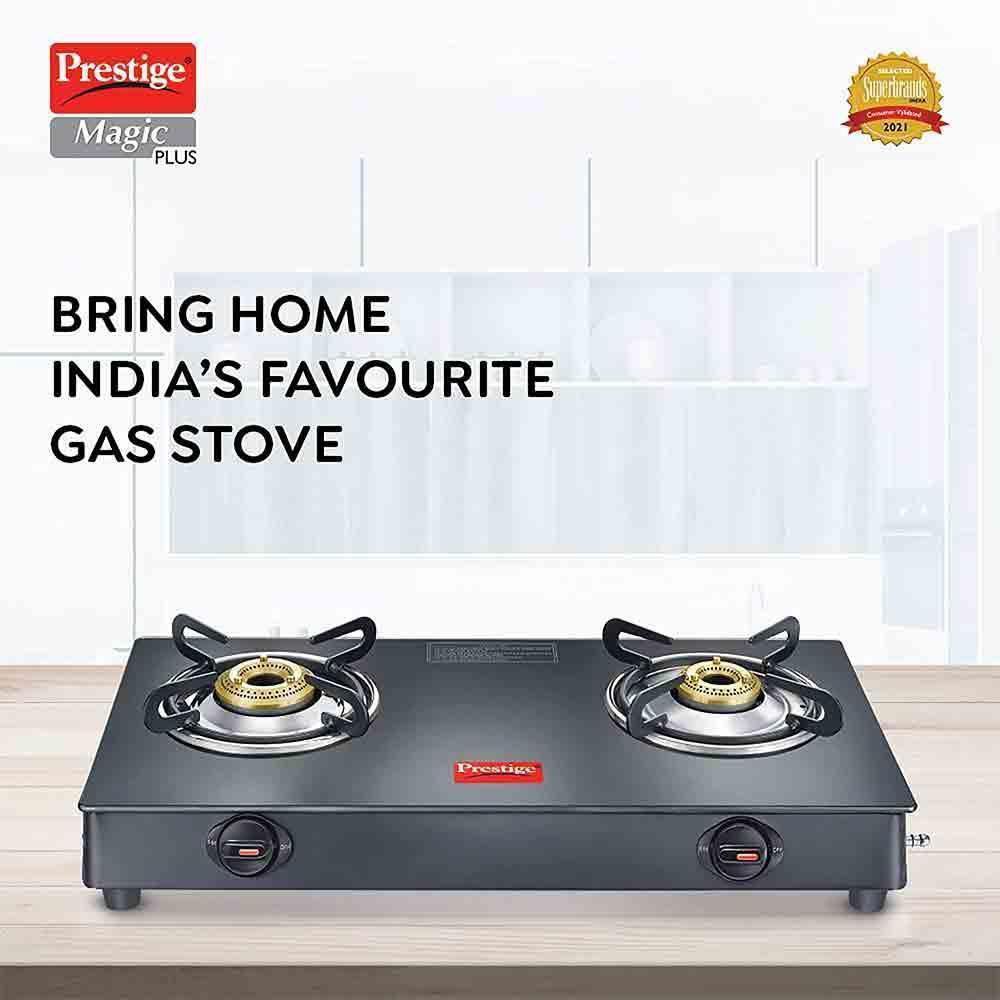 Prestige Magic Plus GTMP-02 2 Brass Burner Gas Stove - Stylish
