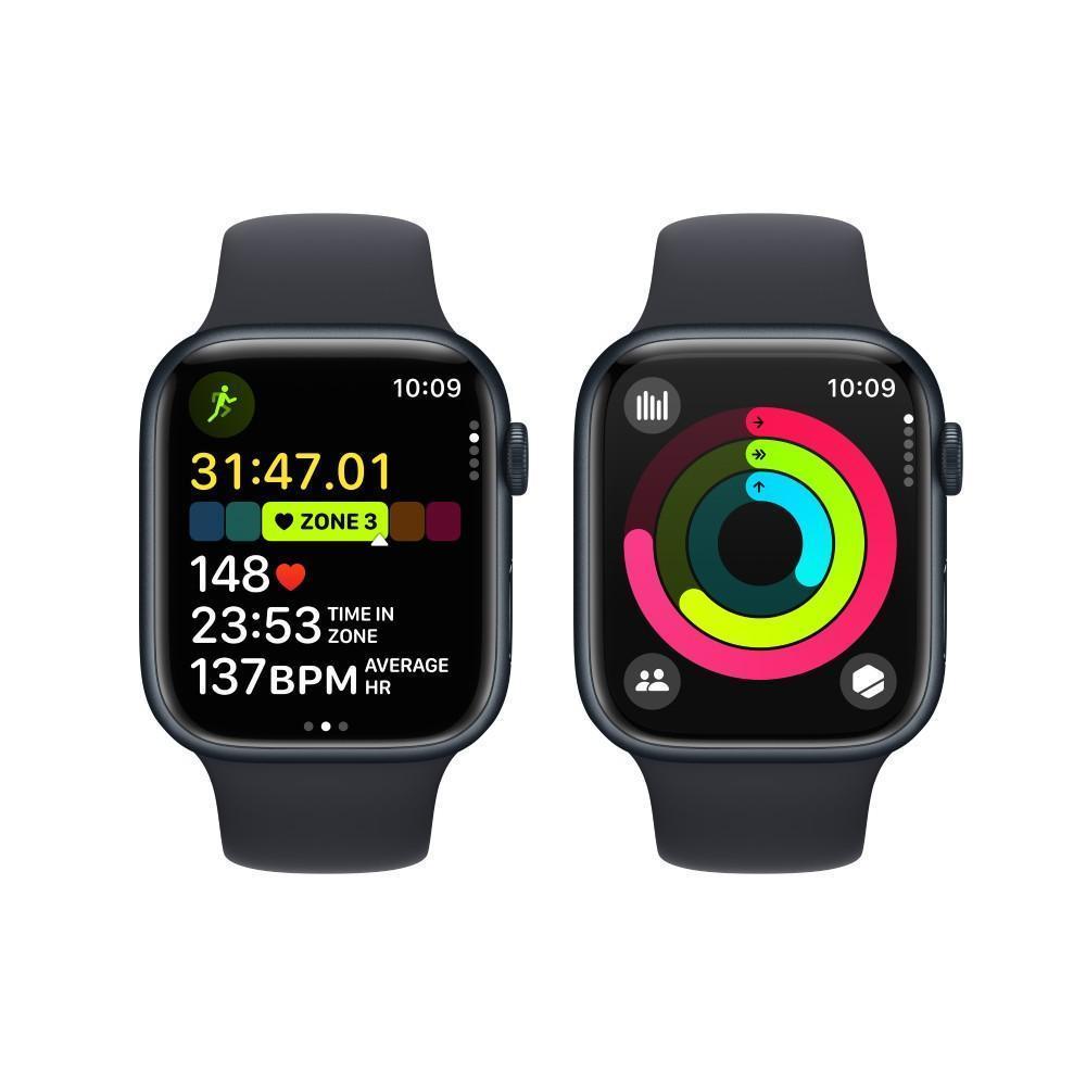 Apple MR9A3HN/A Smart Watch (Midnight) with Health Tracker (45 mm Dial  Size, IP6X Water Resistant, Voice Guidance,Built in Mic,Blood Oxygen  Sensor,