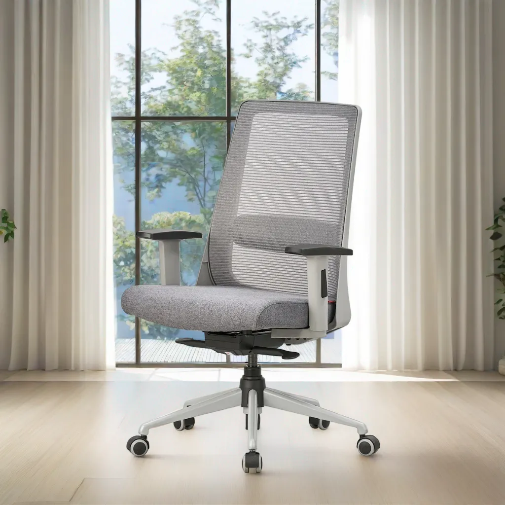 Buy Featherlite Amaze Medium Back Office Chair (CRFL03, Grey