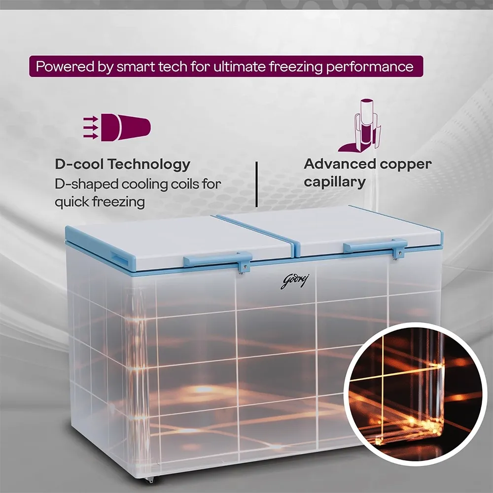 Buy Godrej 405L Double Door Convertible Deep Freezer - Best Price