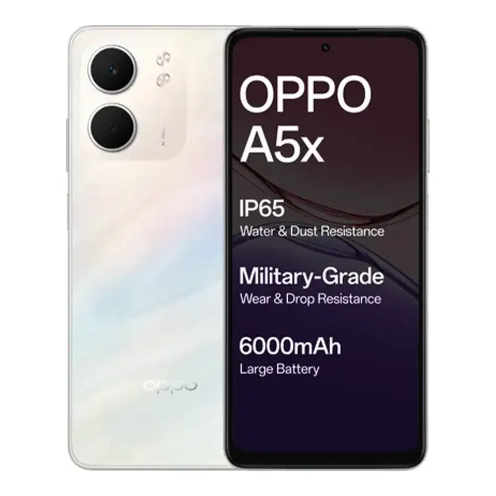 Buy Oppo A5x 6GB 128GB Laser White – Best Price | Pai International