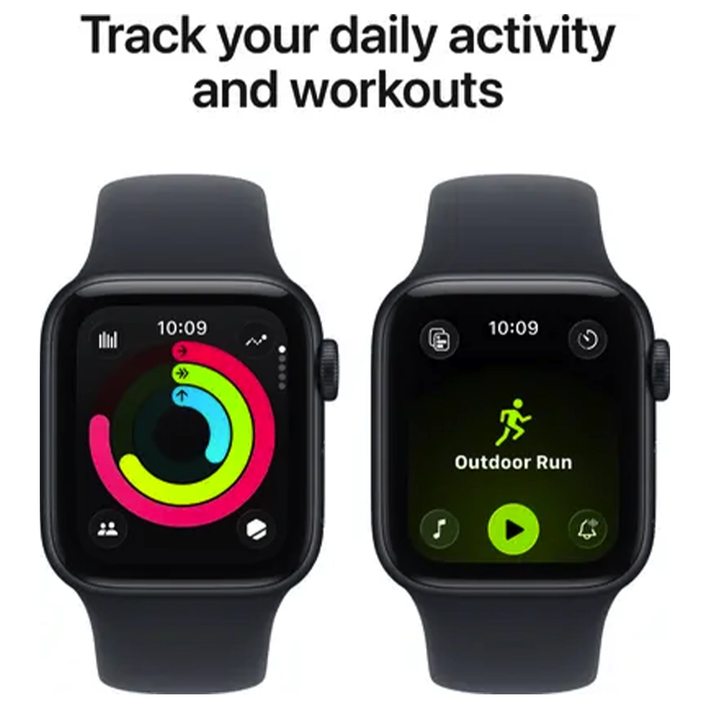 Apple Watch SE GPS 44mm Retina LTPO OLED Display (Midnight Sport Band  M/L, Midnight Aluminium Case) - Main Image