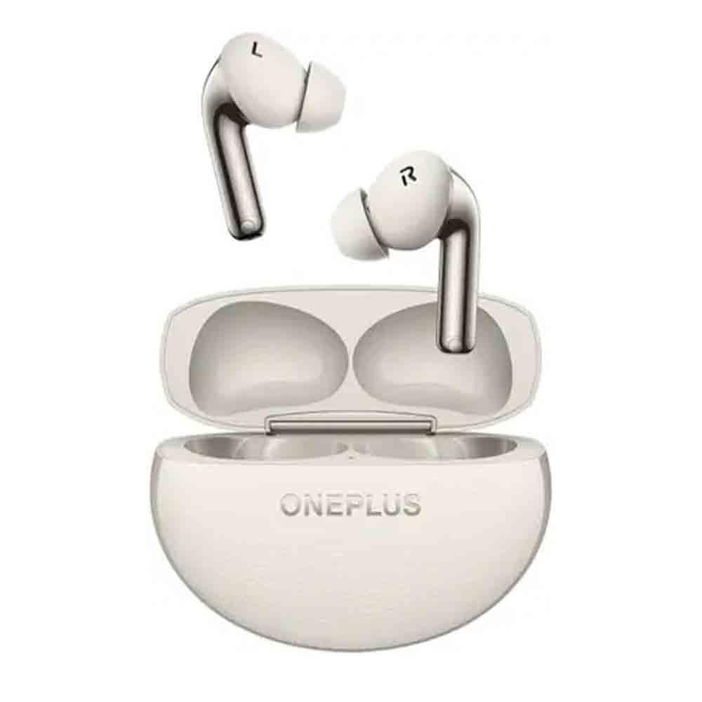 OnePlus Buds Pro TWS Earbuds with Adaptive Noise Cancellation (IP55 Dust  Resistant, 43 Hours Playback, Lunar Radiance) - Main Image