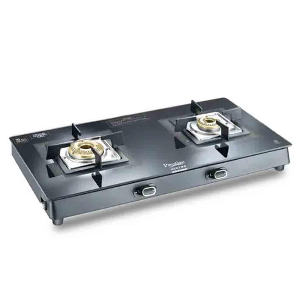 Buy Prestige Vectra 2 Burner Gas Stove – Toughened Glass, Jumbo