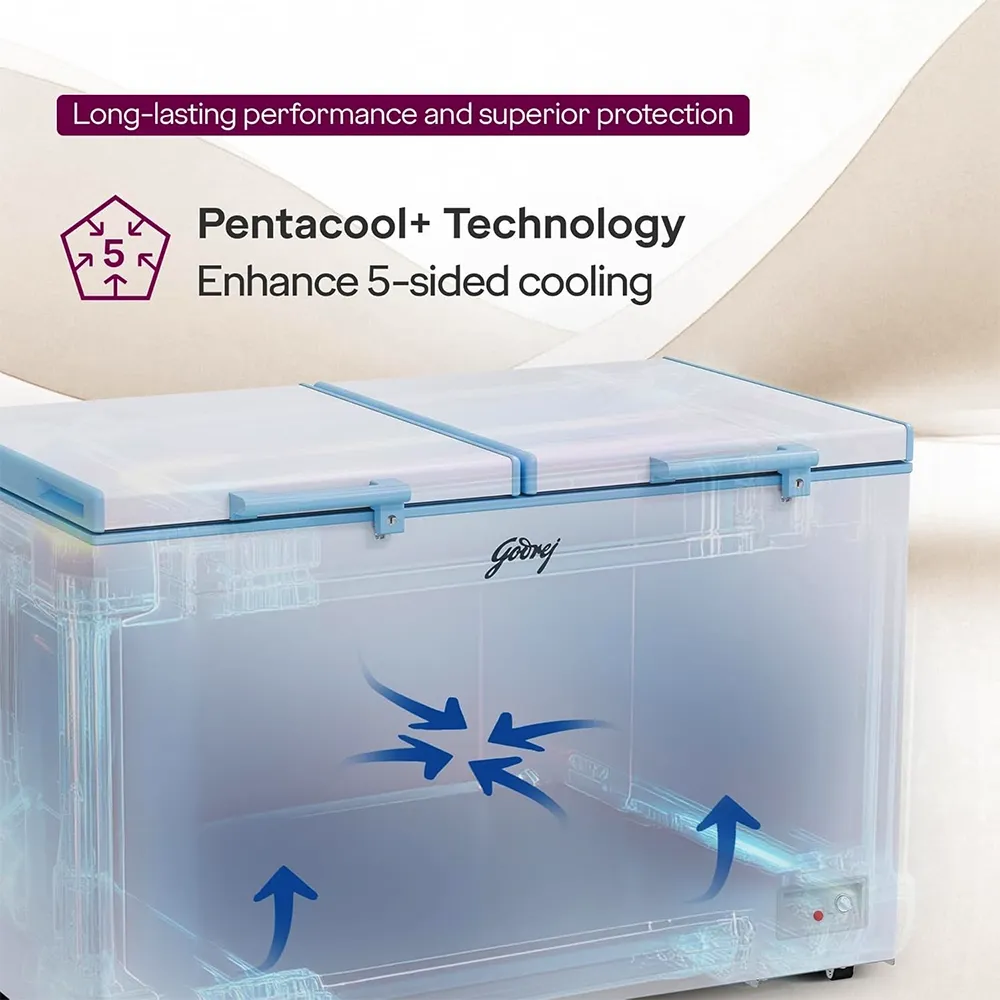 Buy Godrej 405L Double Door Convertible Deep Freezer - Best Price