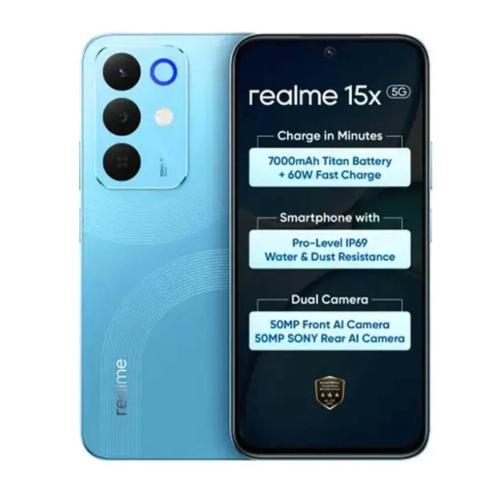 Buy Realme 15x 5G (6GB, 128GB) Smartphone Aqua Blue Pai