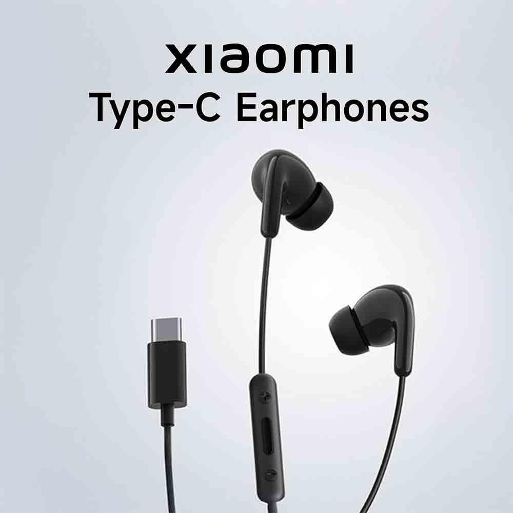 Xiaomi Type-C in-Ear Earphones with Drivers, HD Microphone, and IP54  Dust Water Resistance (White)