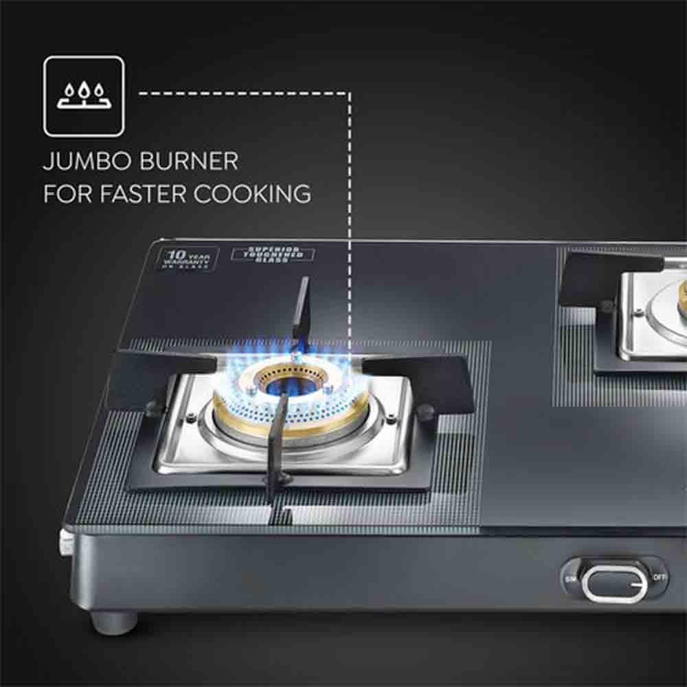 Buy Prestige Vectra 3 Burner Glass Gas Stove – Black | Pai