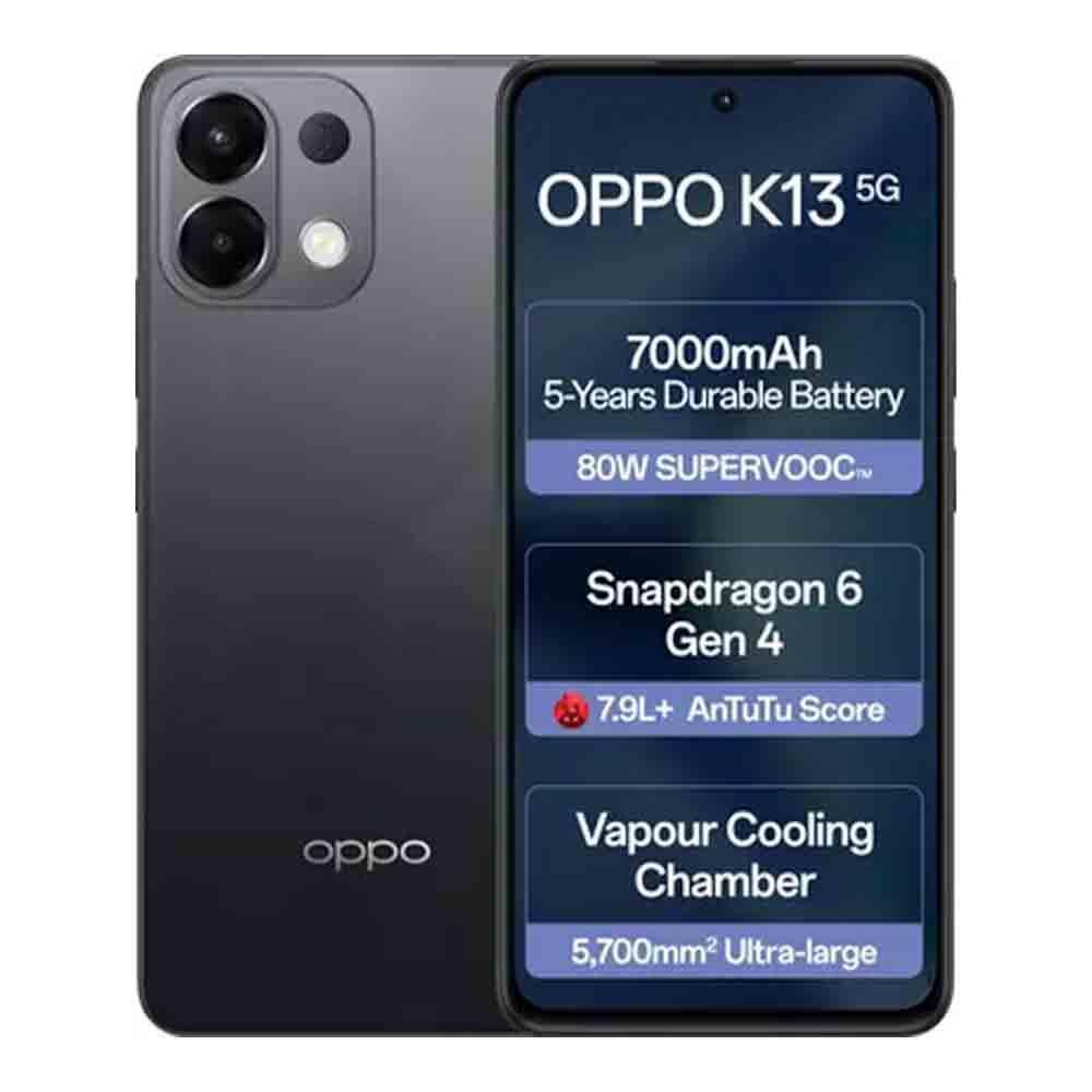 Oppo K13 5G (8GB RAM, 256GB ROM, Prism Black)