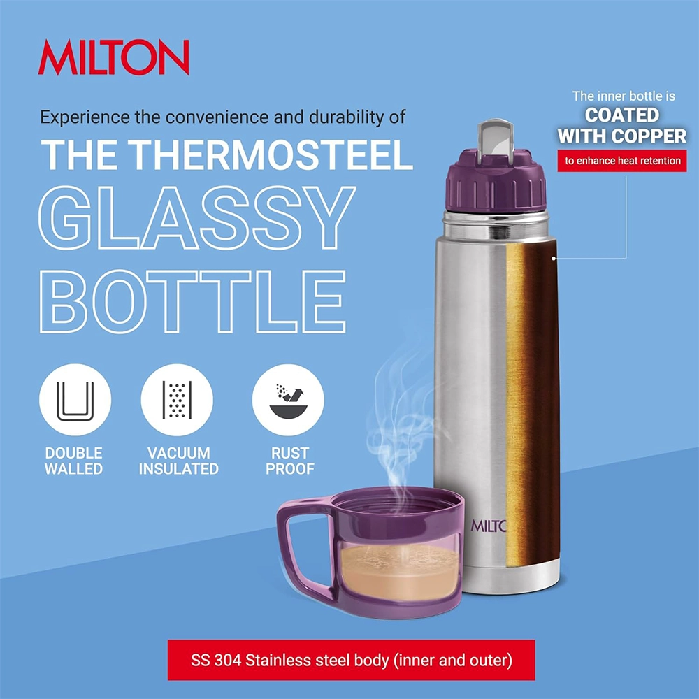 Milton Glassy 500 Thermosteel Bottle – 24H Hot Cold FAQs